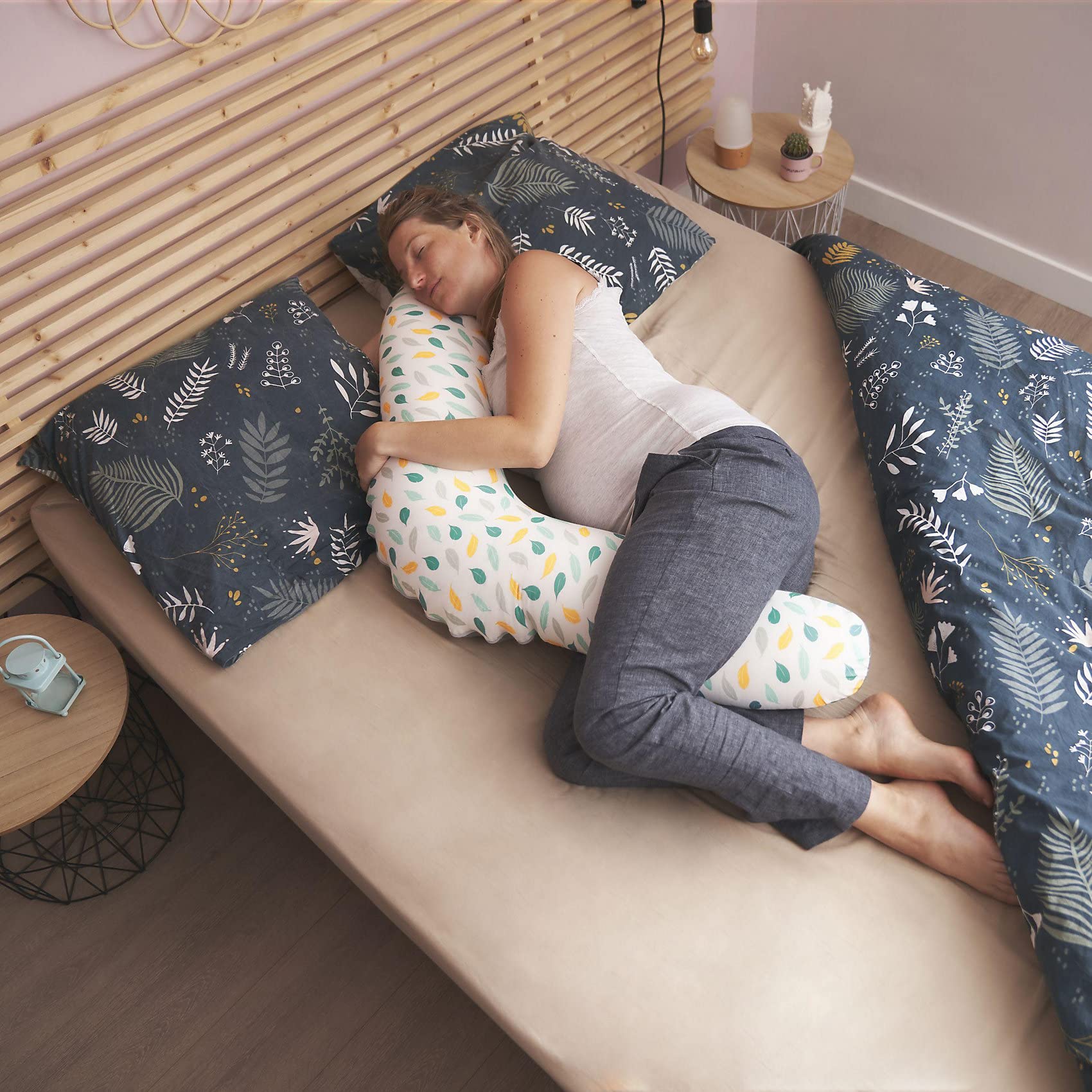 Coussin allaitement en microbille 160 cm - Multicolore