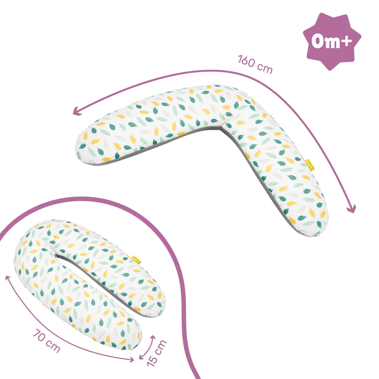 Coussin allaitement en microbille 160 cm - Multicolore