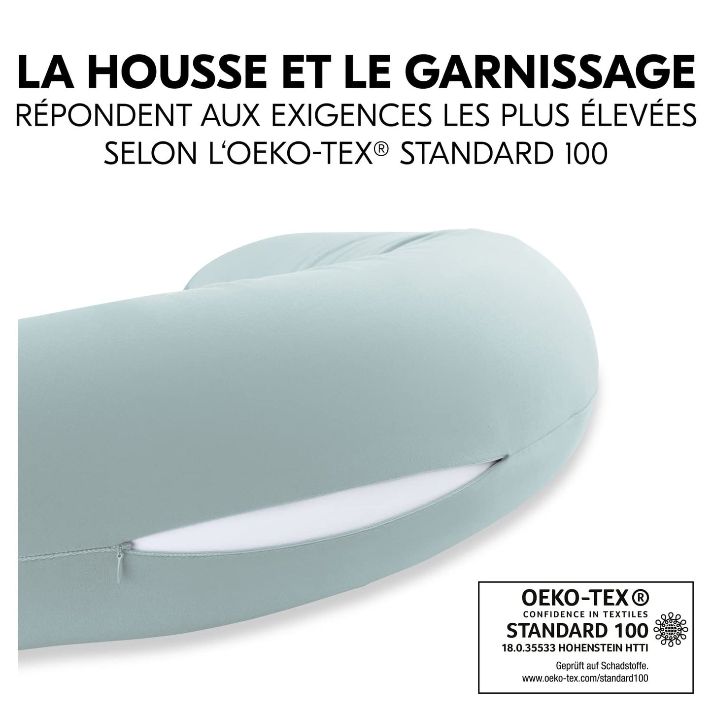 Coussin allaitement et grossesse microbilles - Bleu