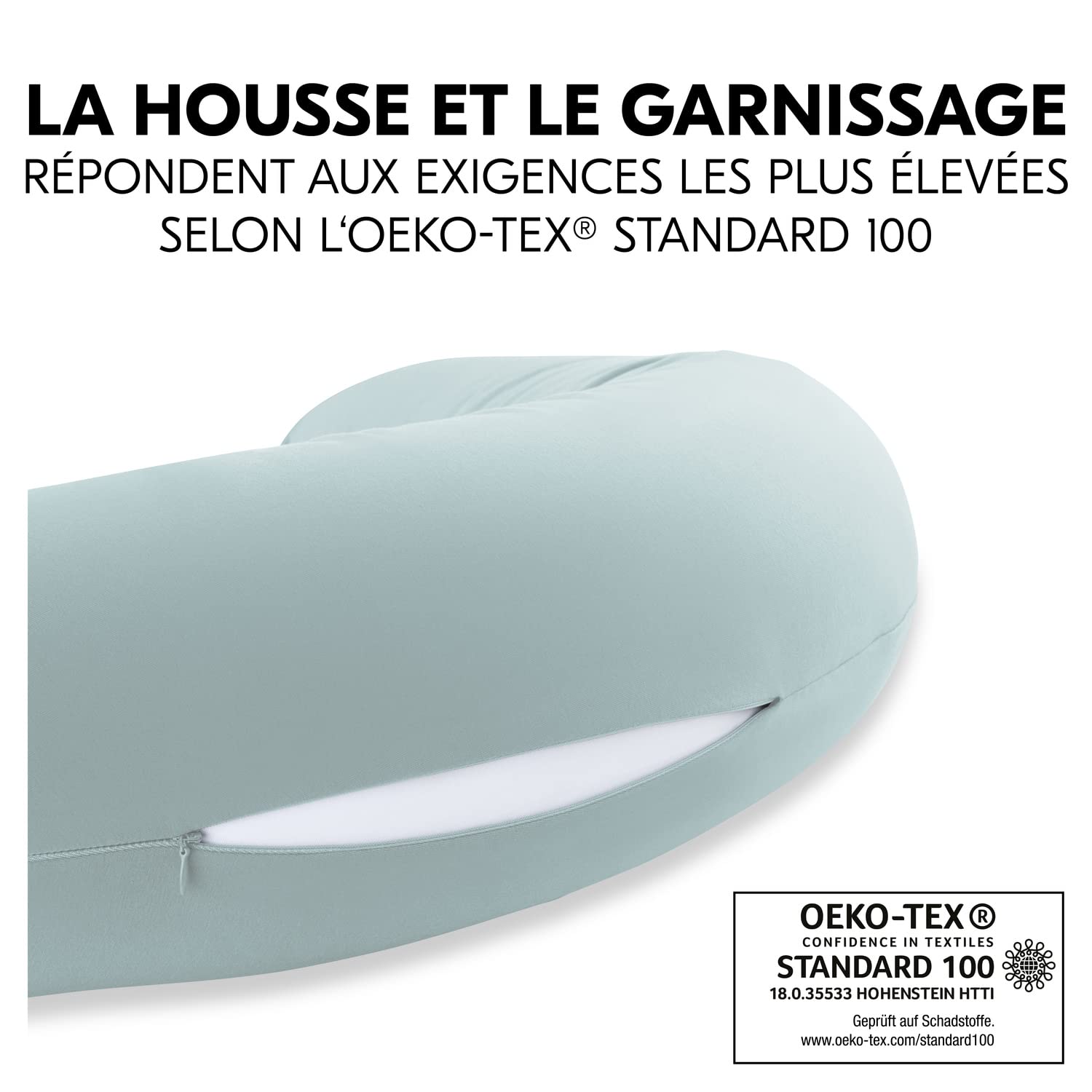 Coussin allaitement et grossesse microbilles - Bleu