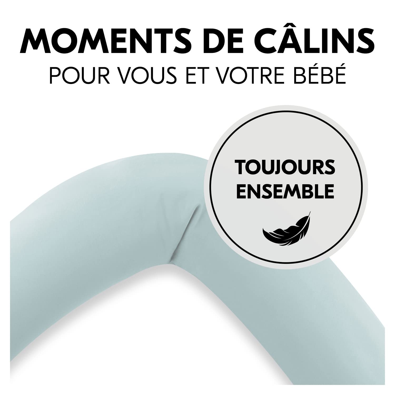 Coussin allaitement et grossesse microbilles - Bleu