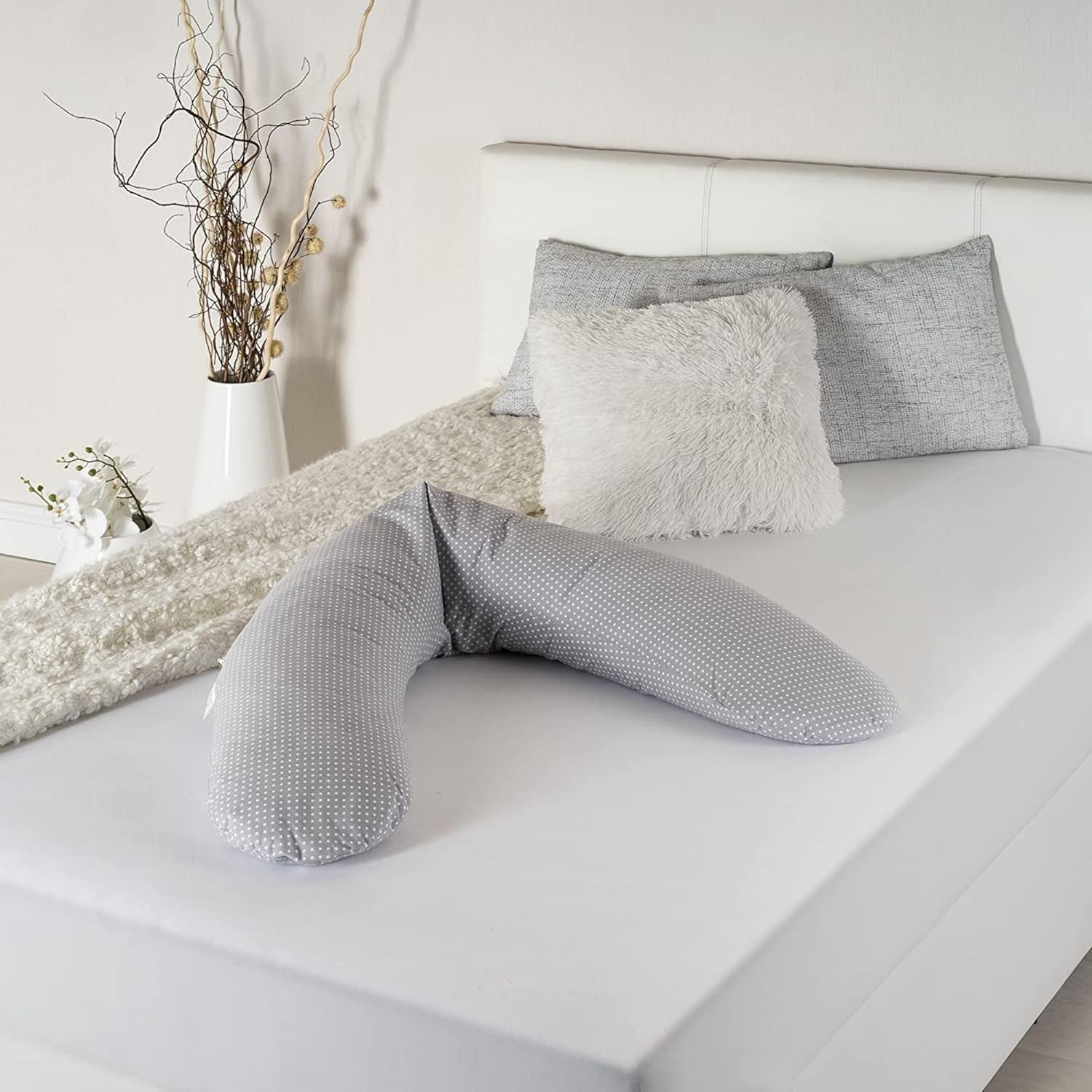 Coussin d’allaitement avec microbilles