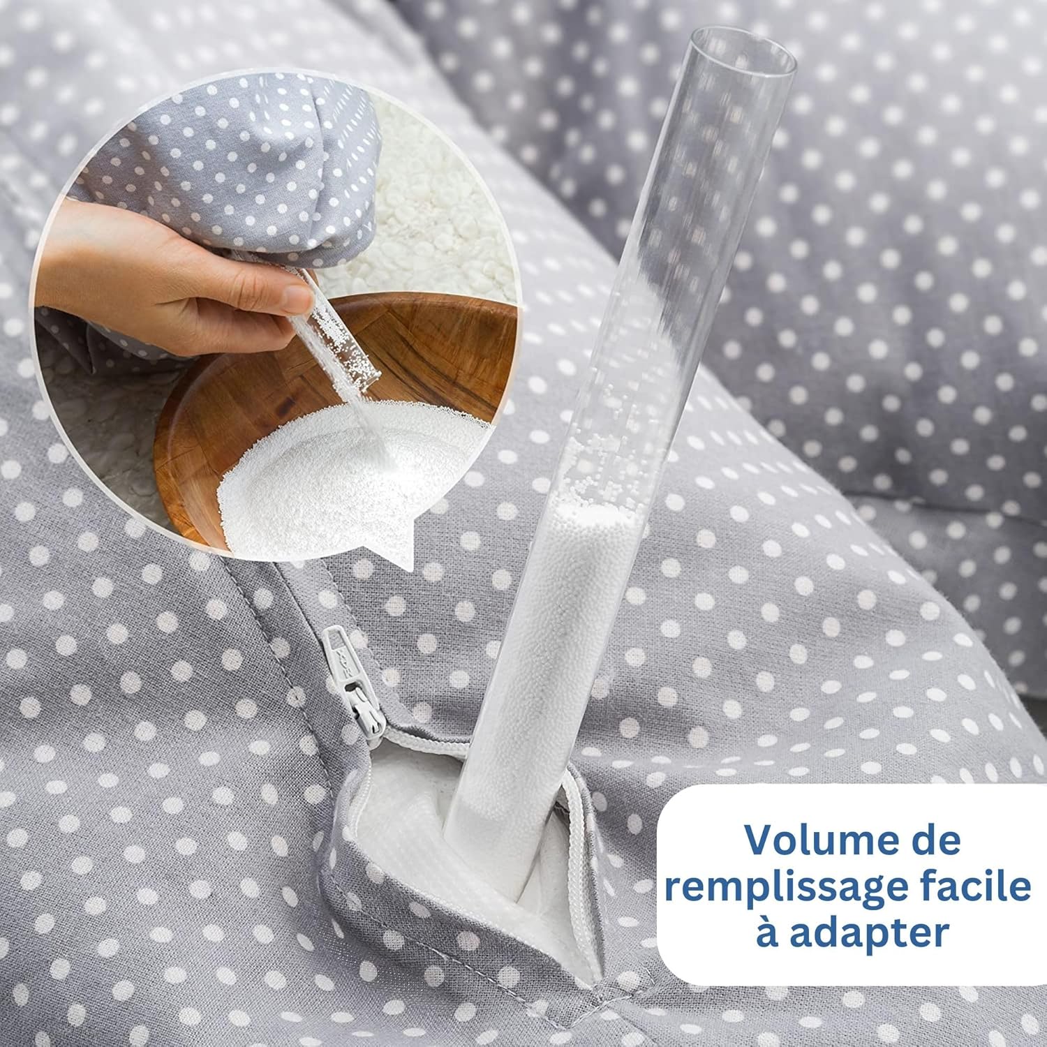 Coussin d’allaitement avec microbilles