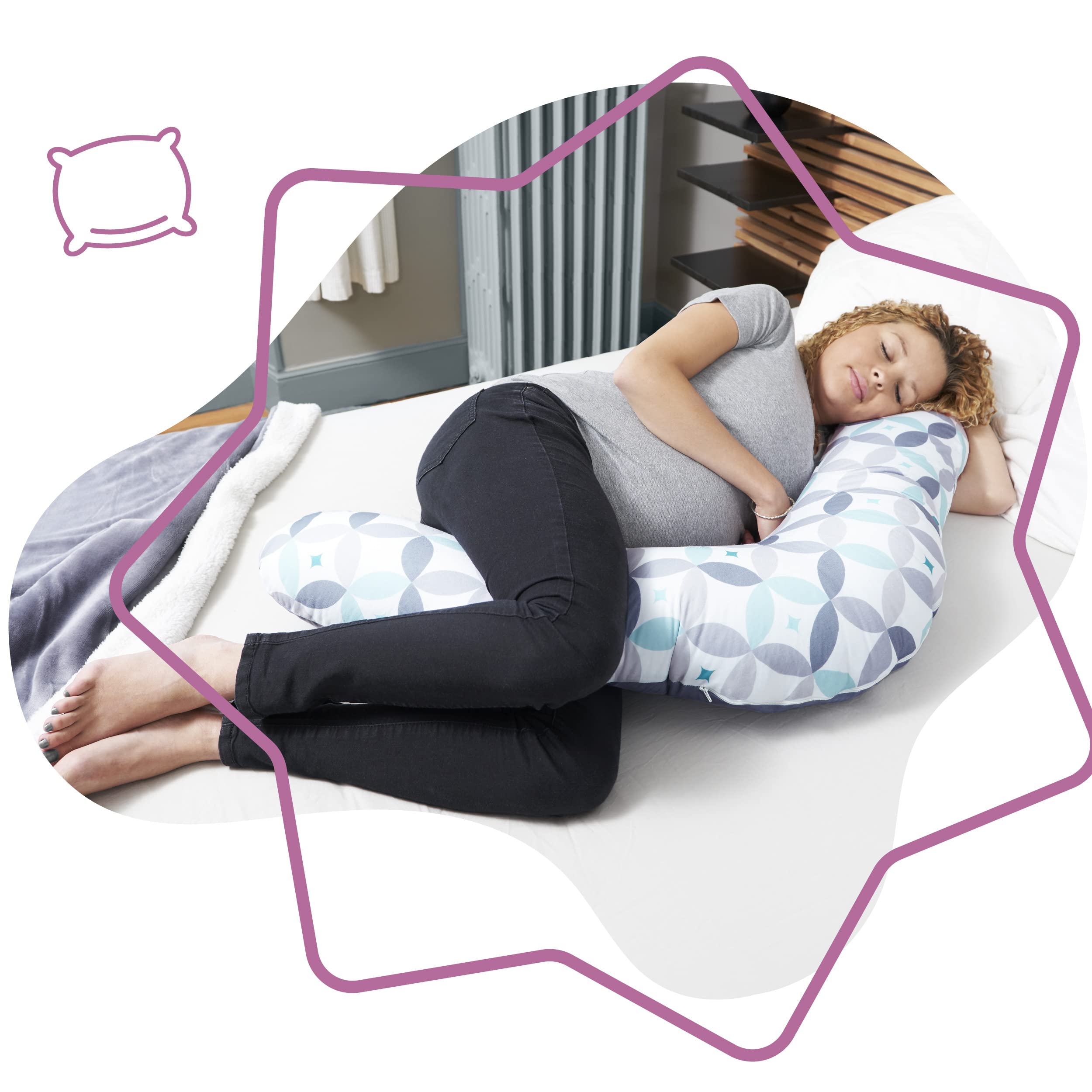 Coussin d’allaitement en microbilles - Grafique