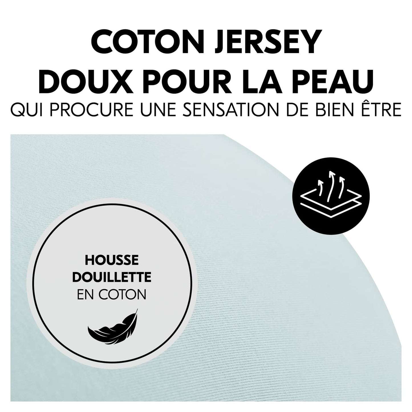 Coussin d’allaitement microbille bio - Bleu