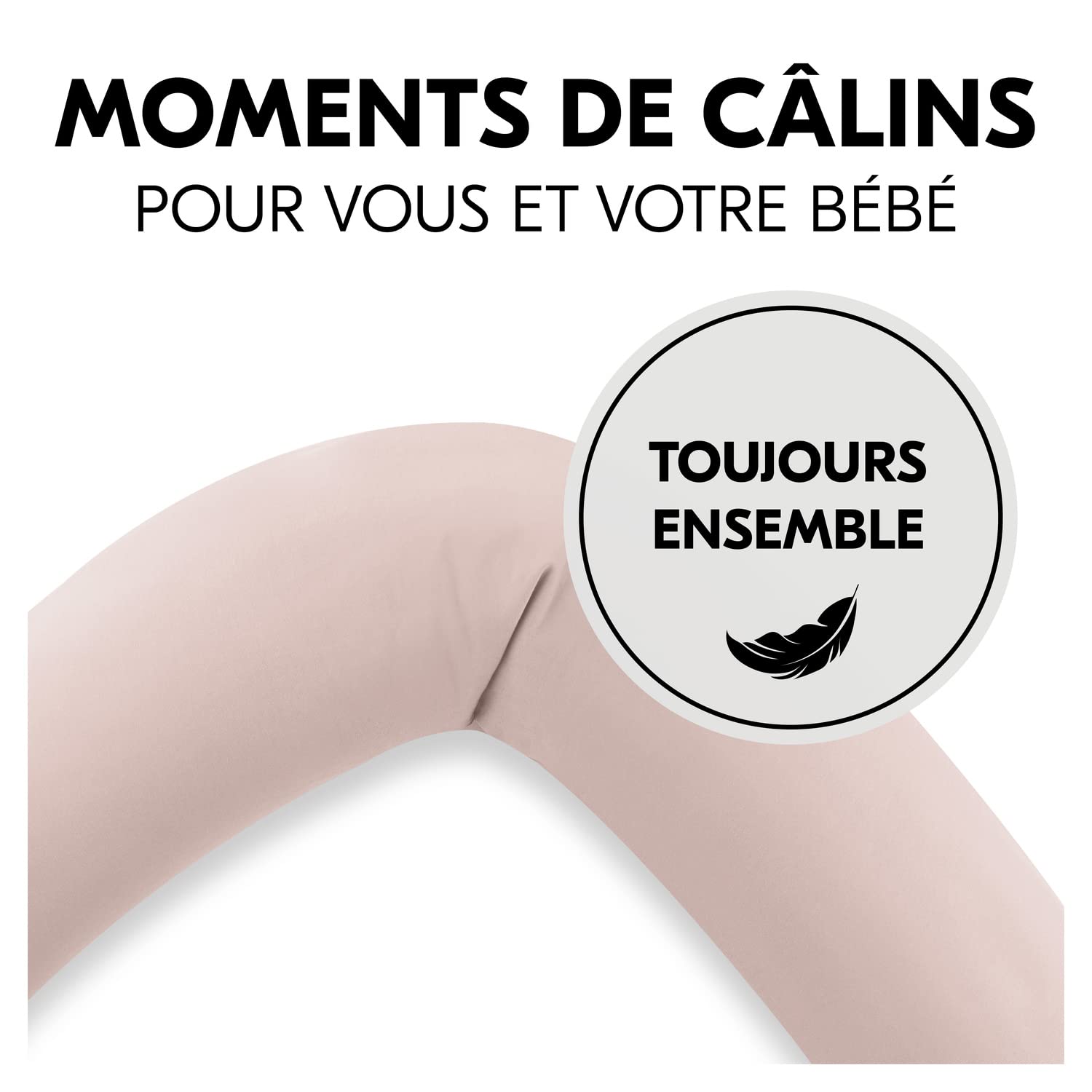 Coussin d’allaitement U microbilles - Rose