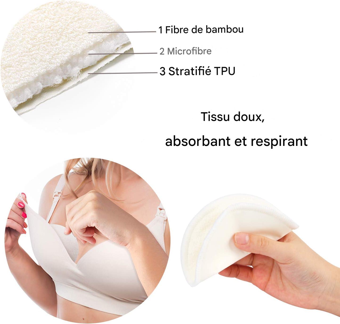 Coussinet d’allaitement lavable bambou