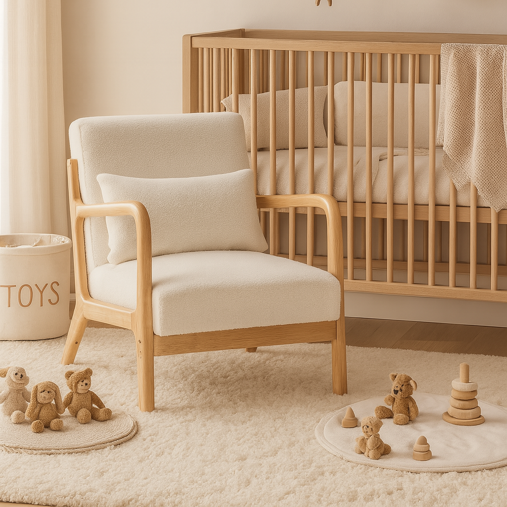 Fauteuil d’allaitement design - Blanc crème - Fauteuil d’allaitement