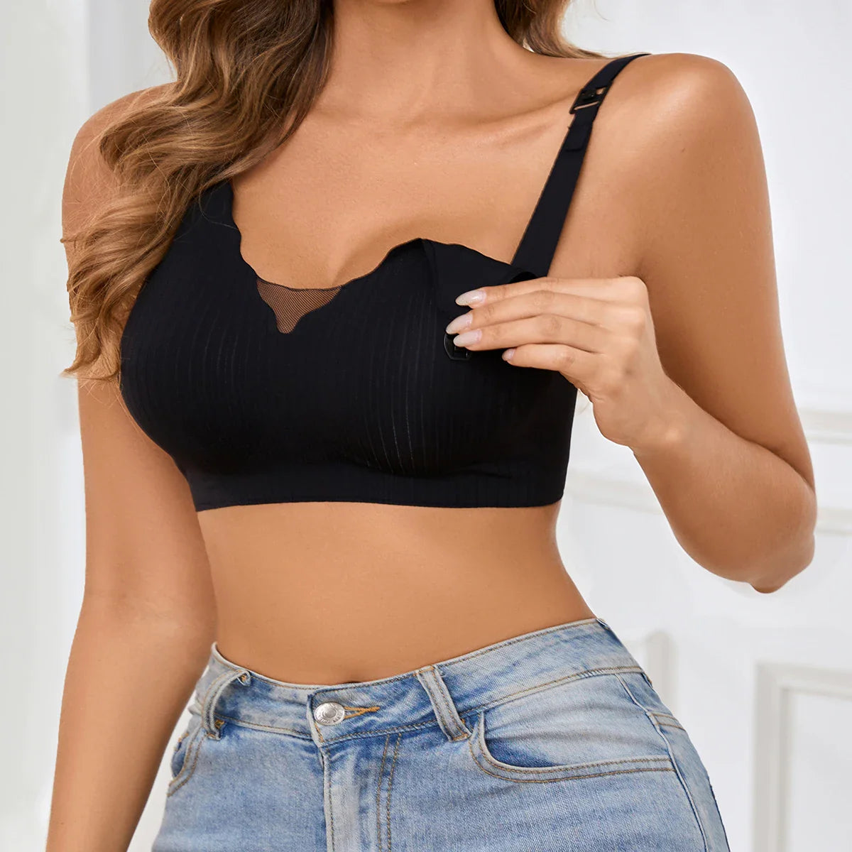 Soutien-gorge allaitement ajustement confort - Noir / S - Soutien-gorge d’allaitement
