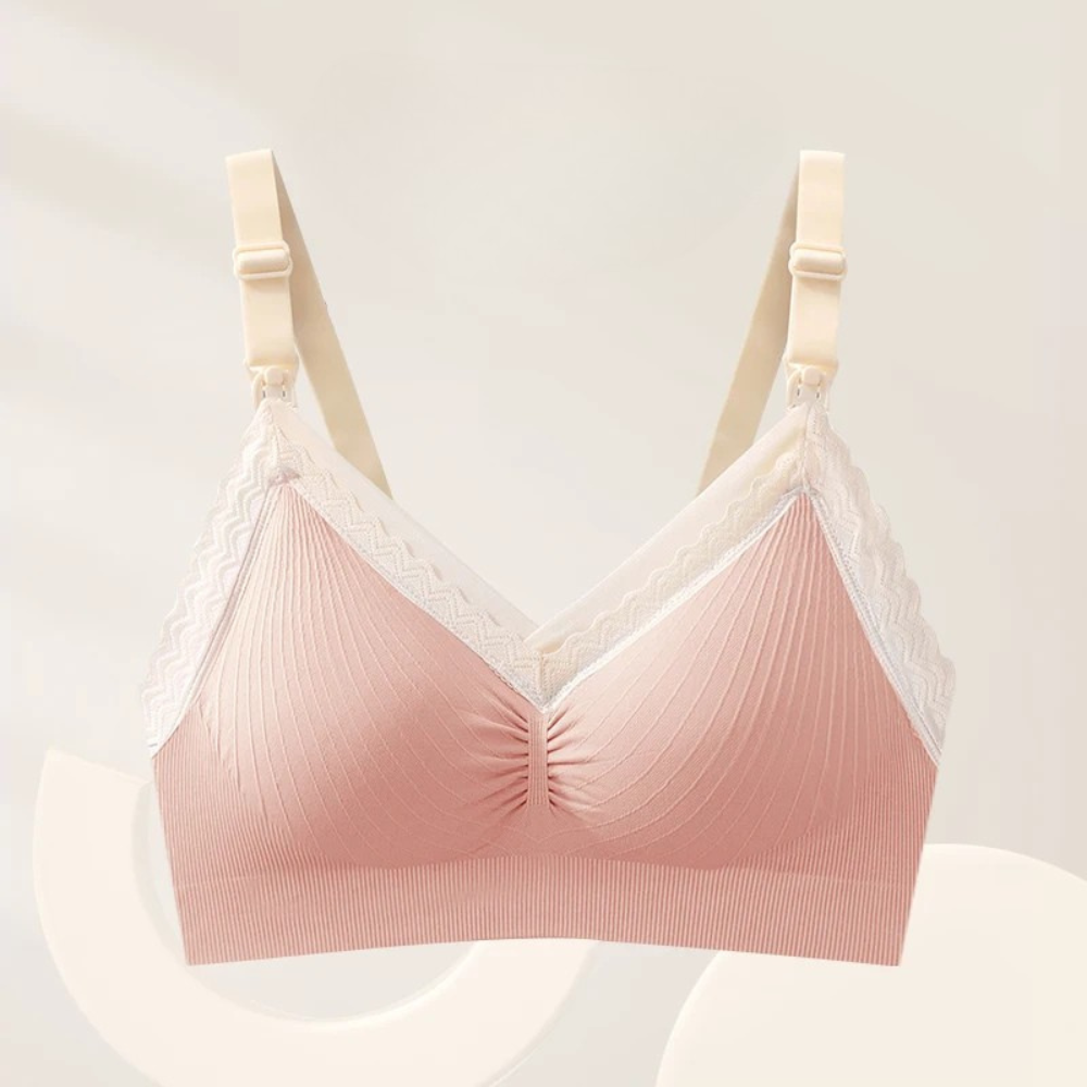 Soutien-gorge allaitement bon maintien sans armature - Rose / M - Soutien-gorge d’allaitement