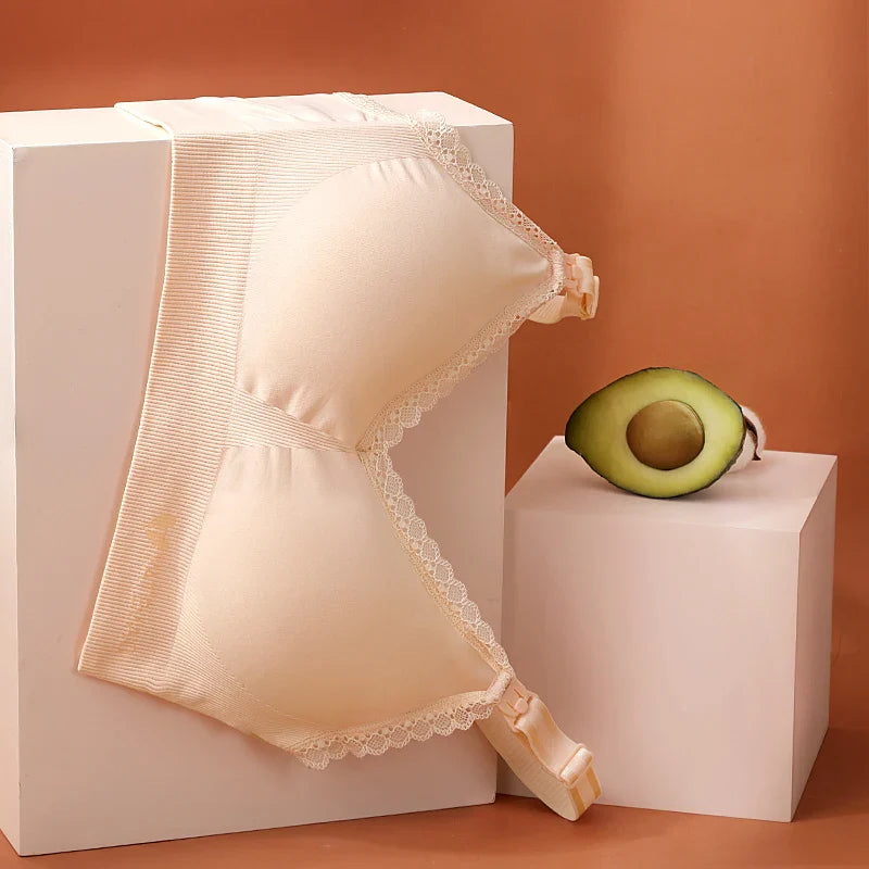 Soutien-gorge allaitement bon maintien sans armature - Peau dentelle / M - Soutien-gorge d’allaitement