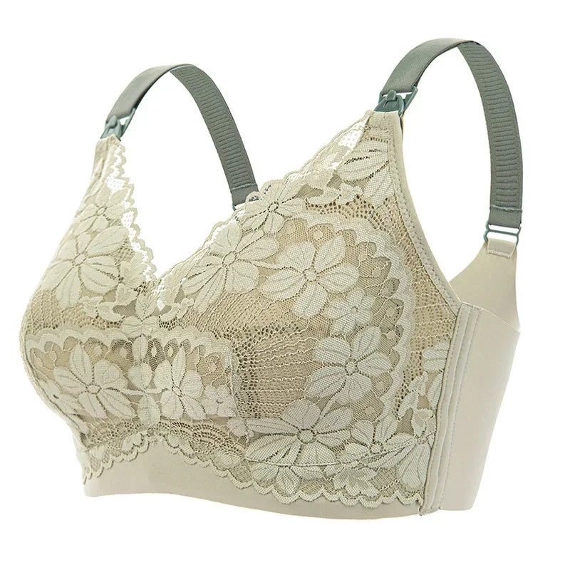 Soutien-gorge allaitement grande taille sans armature - Vert / 38 85 D E - Soutien-gorge d’allaitement