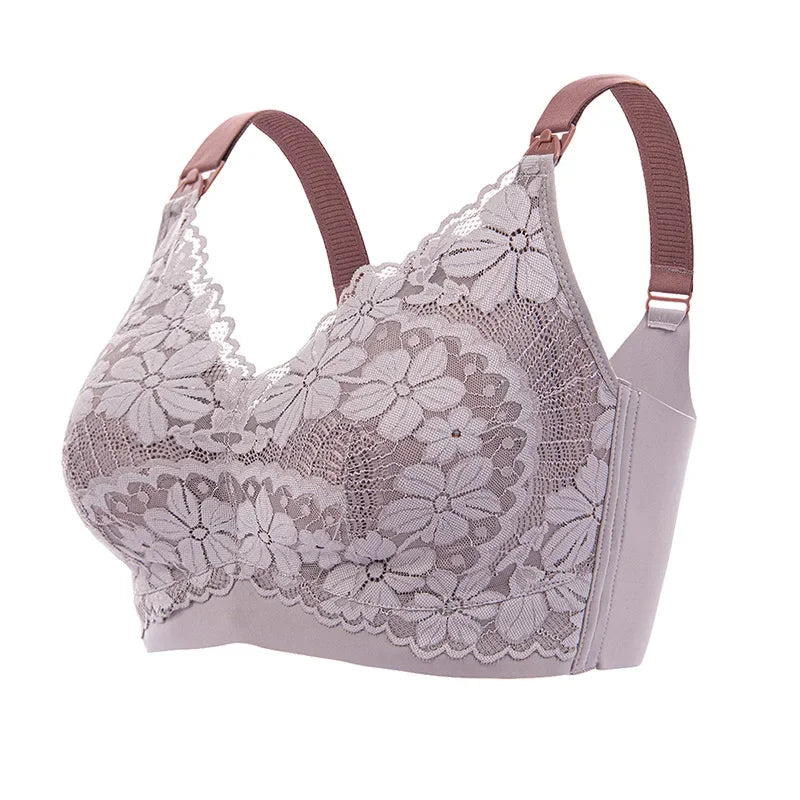 Soutien-gorge allaitement grande taille sans armature - Violet / 38 85 D E - Soutien-gorge d’allaitement