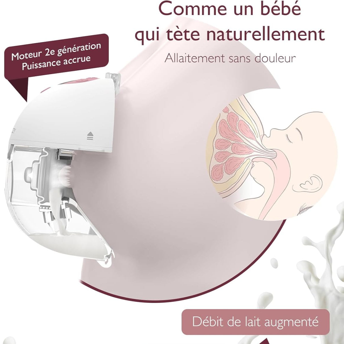 Tire lait maternel électrique - Rose 1 Pcs - Tire-lait électrique
