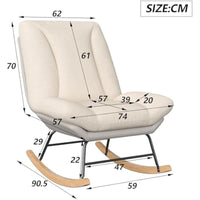 Chaise à bascule allaitement - Beige - Fauteuil à bascule allaitement