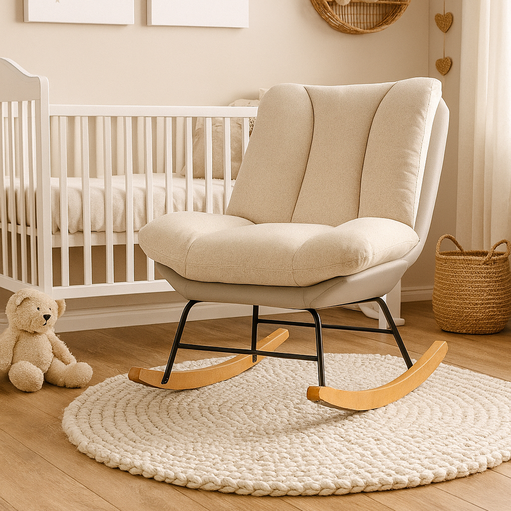 Chaise à bascule allaitement - Beige - Fauteuil à bascule allaitement