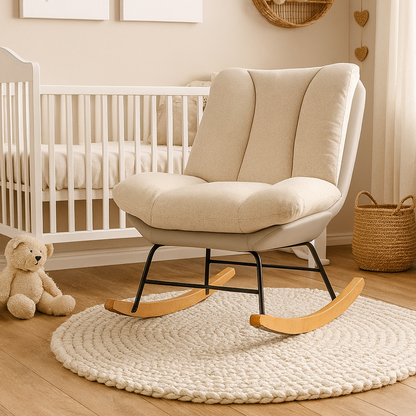 Chaise à bascule allaitement - Beige - Fauteuil à bascule allaitement