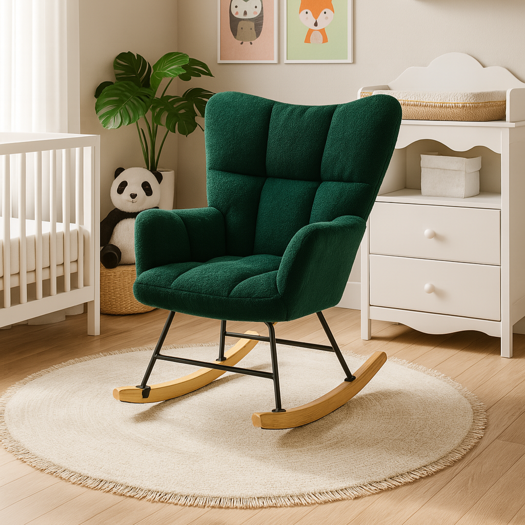 Chaise à bascule pour allaiter - Vert - Fauteuil à bascule allaitement