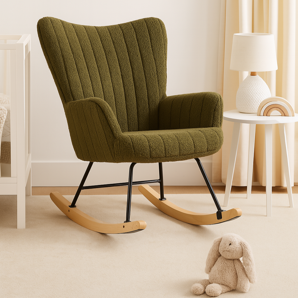 Chaise d’allaitement à bascule - Vert - Fauteuil à bascule allaitement