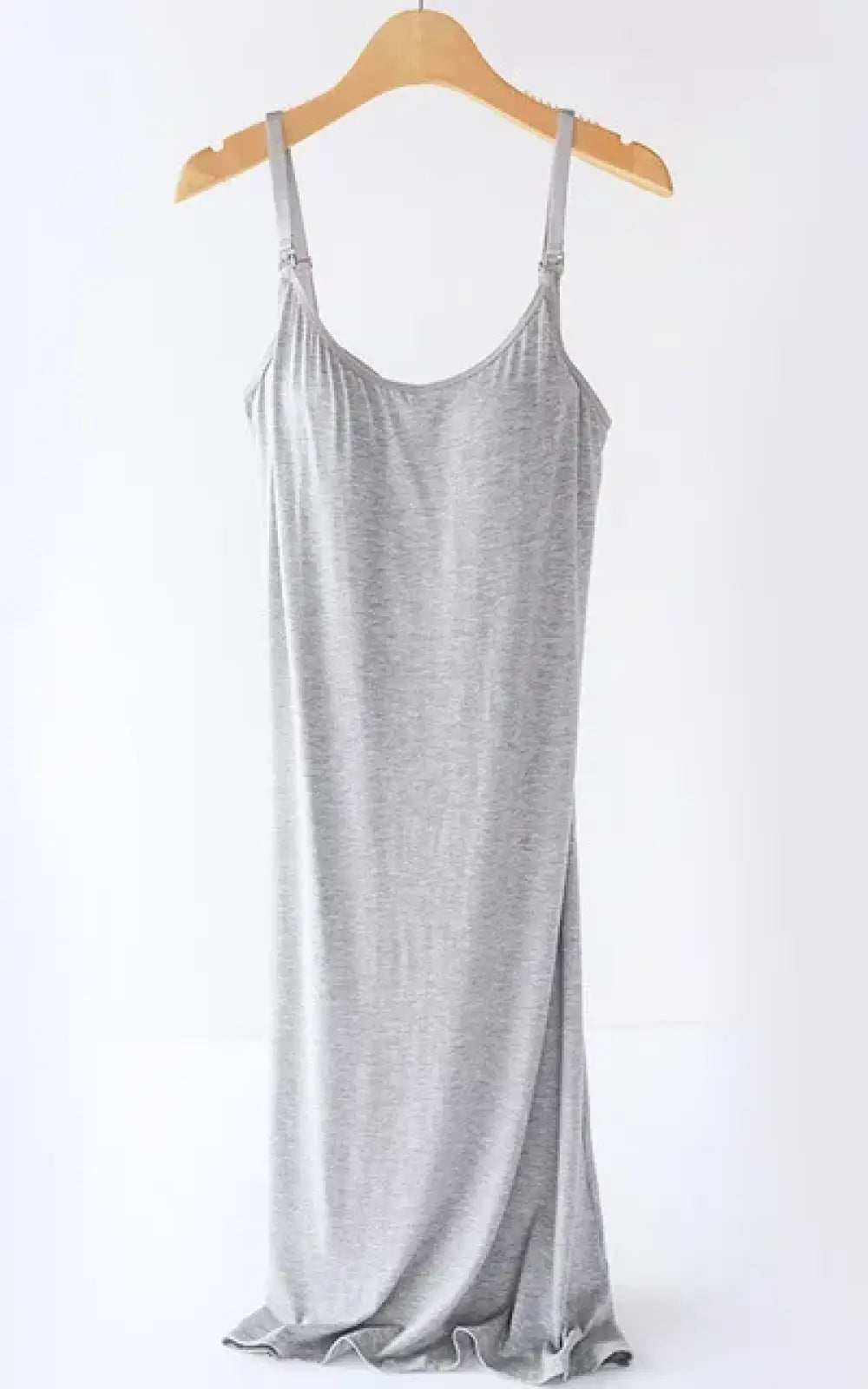 Chemise de nuit allaitement viscose gris