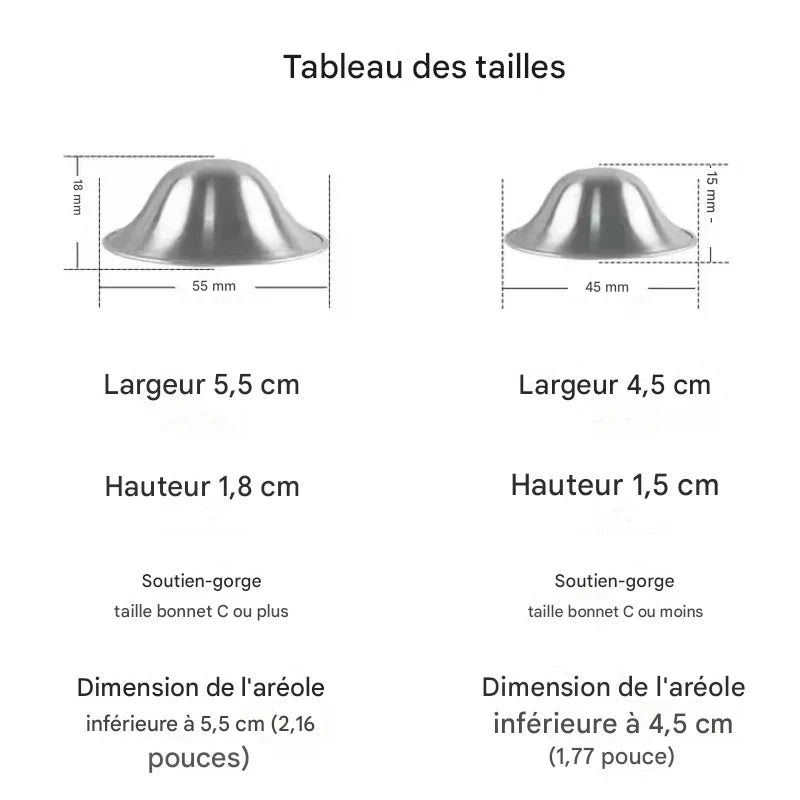Coquille d’allaitement argent - Coquille d’allaitement