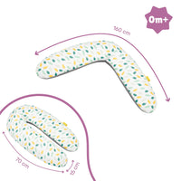 Coussin allaitement en microbille 160 cm - Multicolore