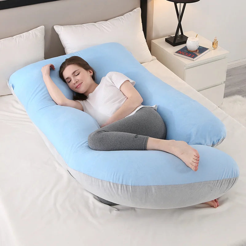 Coussin d’allaitement 170cm - Bleu - coussin d’allaitement