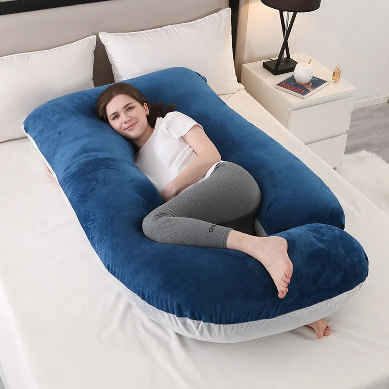 Coussin d’allaitement 180cm - Bleu nuit - coussin d’allaitement
