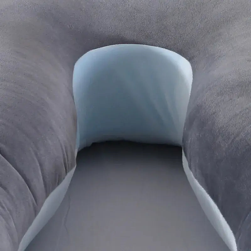 Coussin d’allaitement 2 en 1 - Gris et bleu - coussin d’allaitement