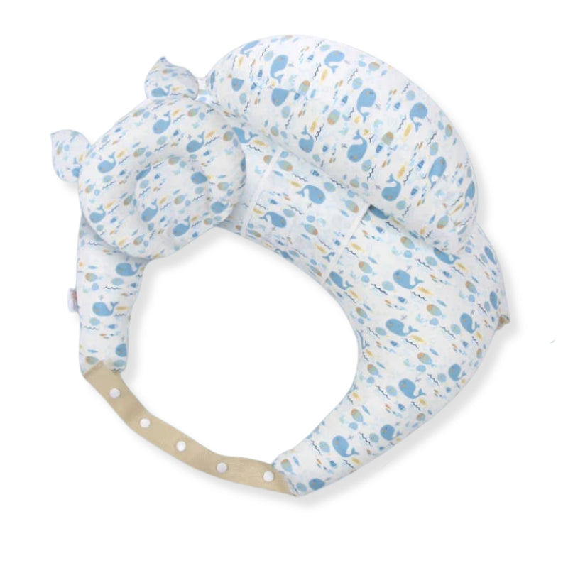 Coussin d’allaitement 3 en 1 - Baleine Bleu - coussin d’allaitement
