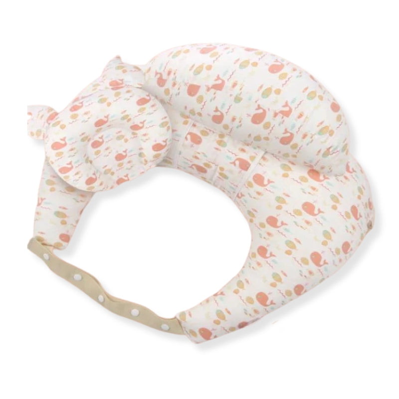 Coussin d’allaitement 3 en 1 - Baleine rose - coussin d’allaitement