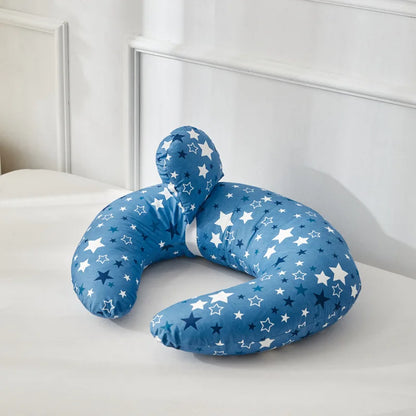 Coussin d’allaitement coton - Bleu - coussin d’allaitement
