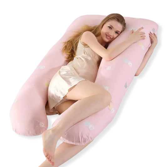 Coussin d’allaitement fille - Rose lapinou - coussin d’allaitement