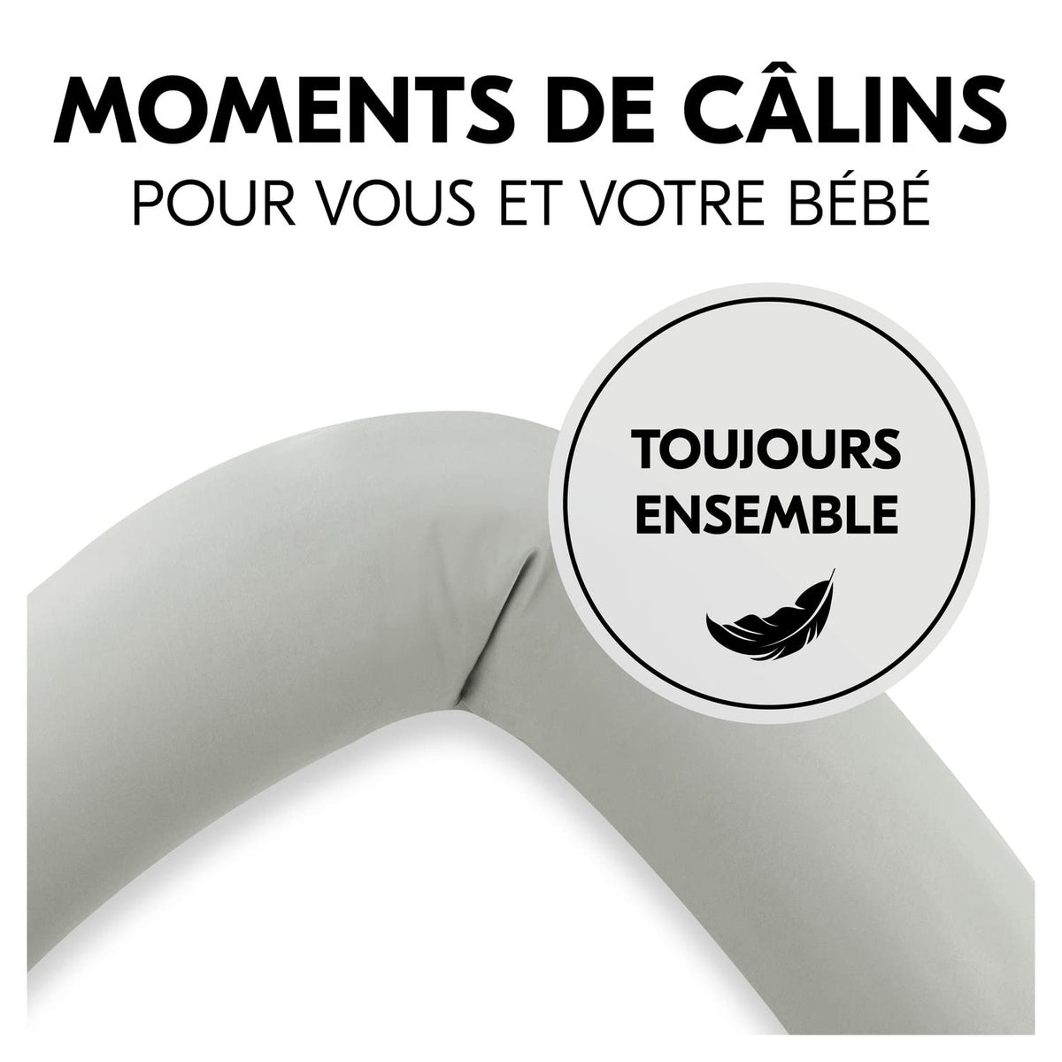 Coussin d’allaitement grande taille microbille - Anthracite