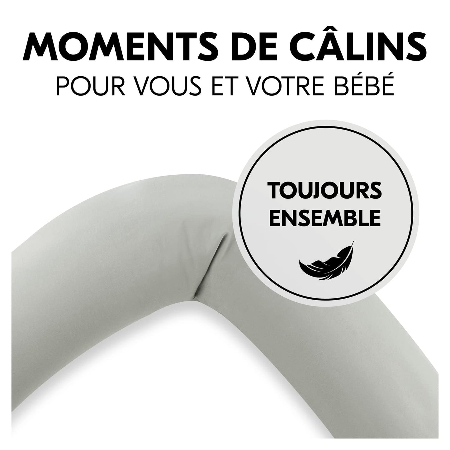 Coussin d’allaitement grande taille microbille - Anthracite