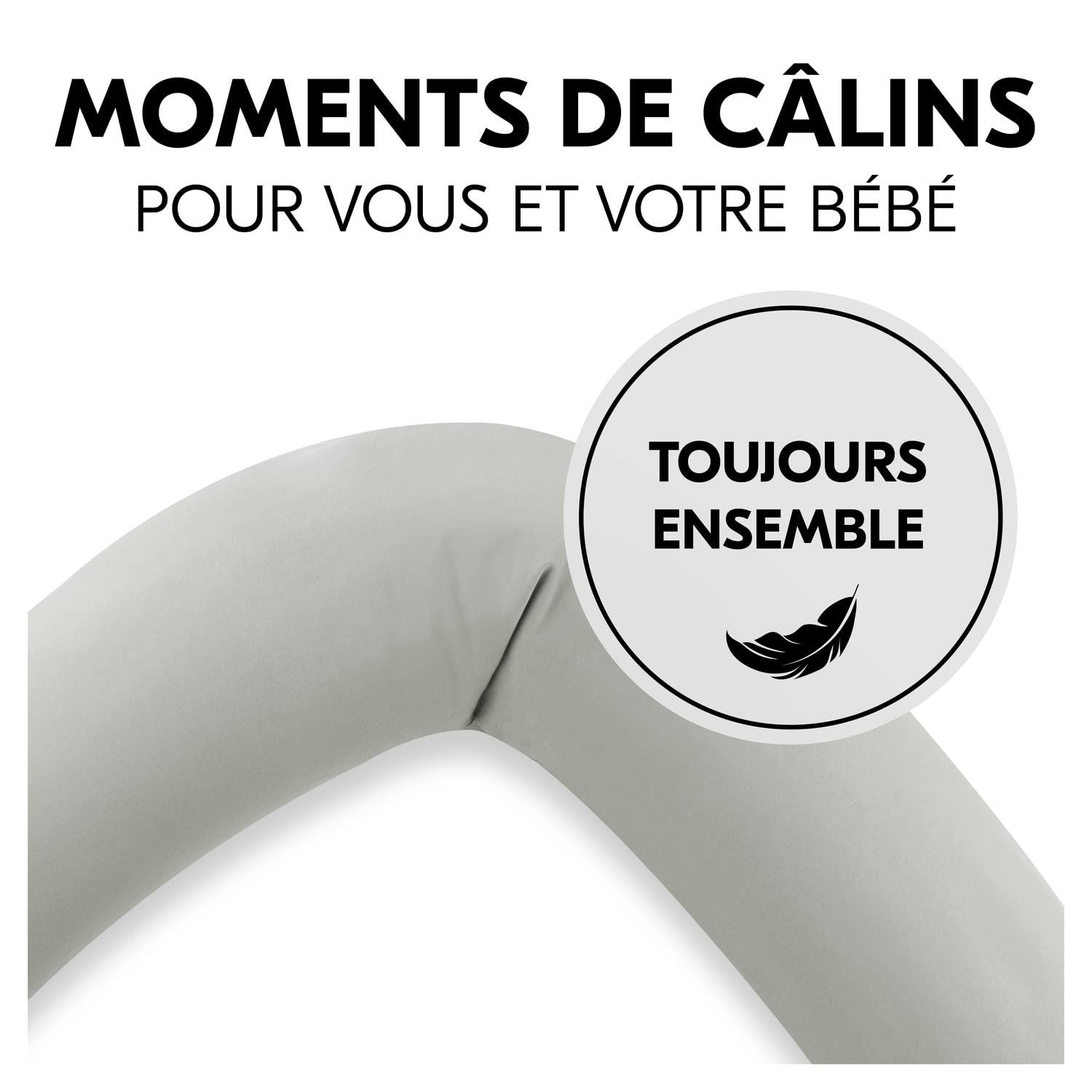 Coussin d’allaitement grande taille microbille - Anthracite