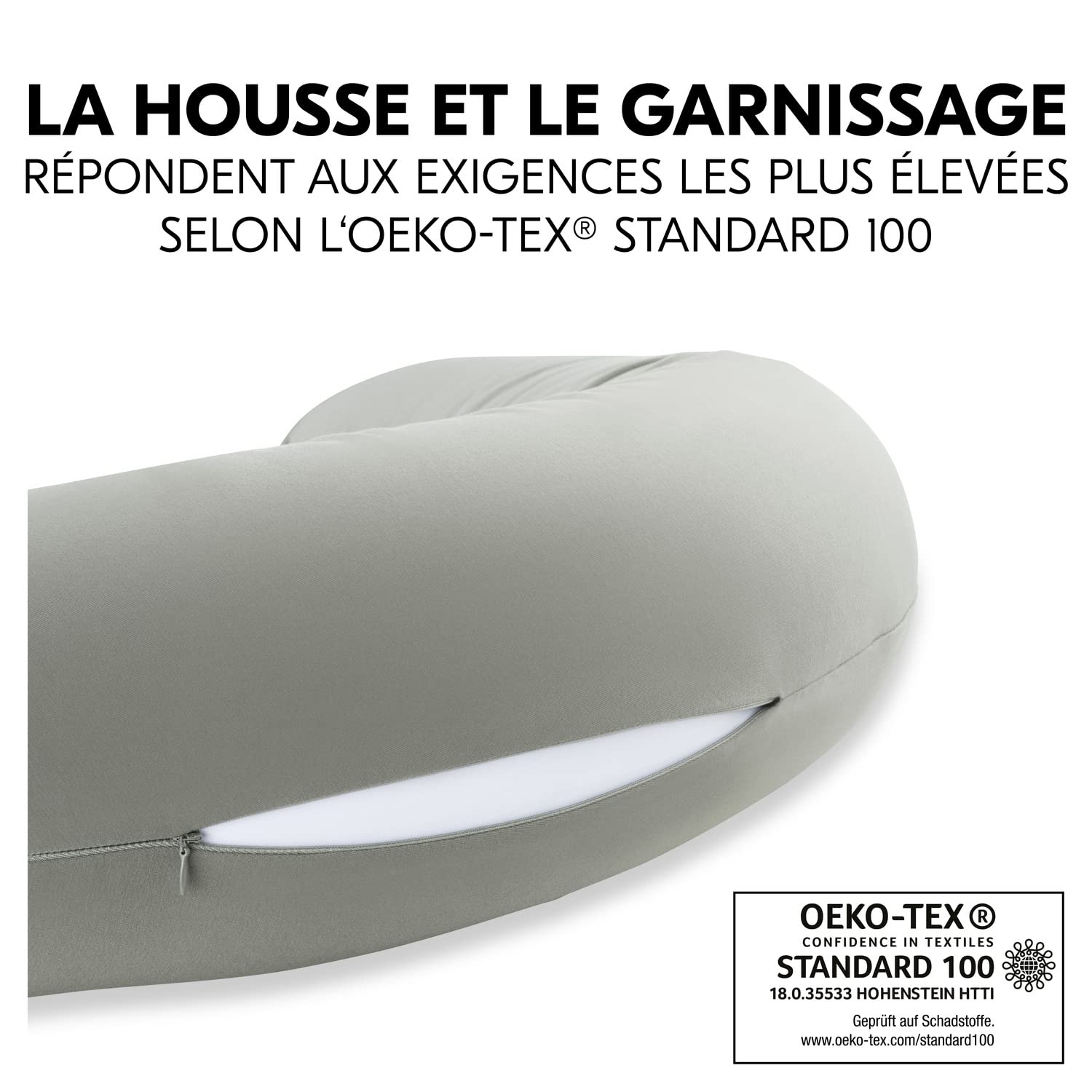 Coussin d’allaitement grande taille microbille - Anthracite