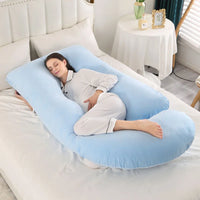 Coussin d’allaitement grandir nature - Bleu - coussin d’allaitement