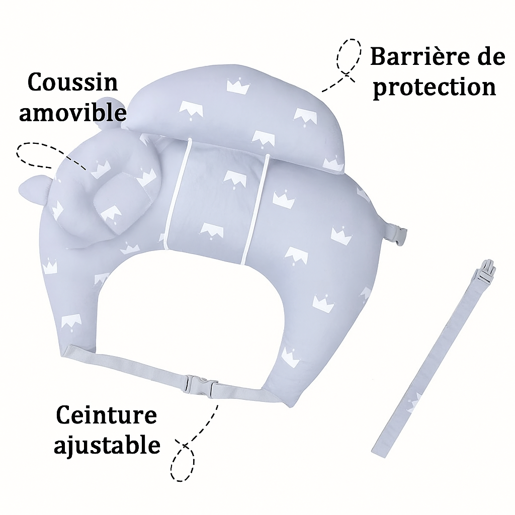 Coussin d'allaitement motif couronne de roi avantages