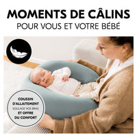 Coussin d’allaitement microbille bio - Bleu