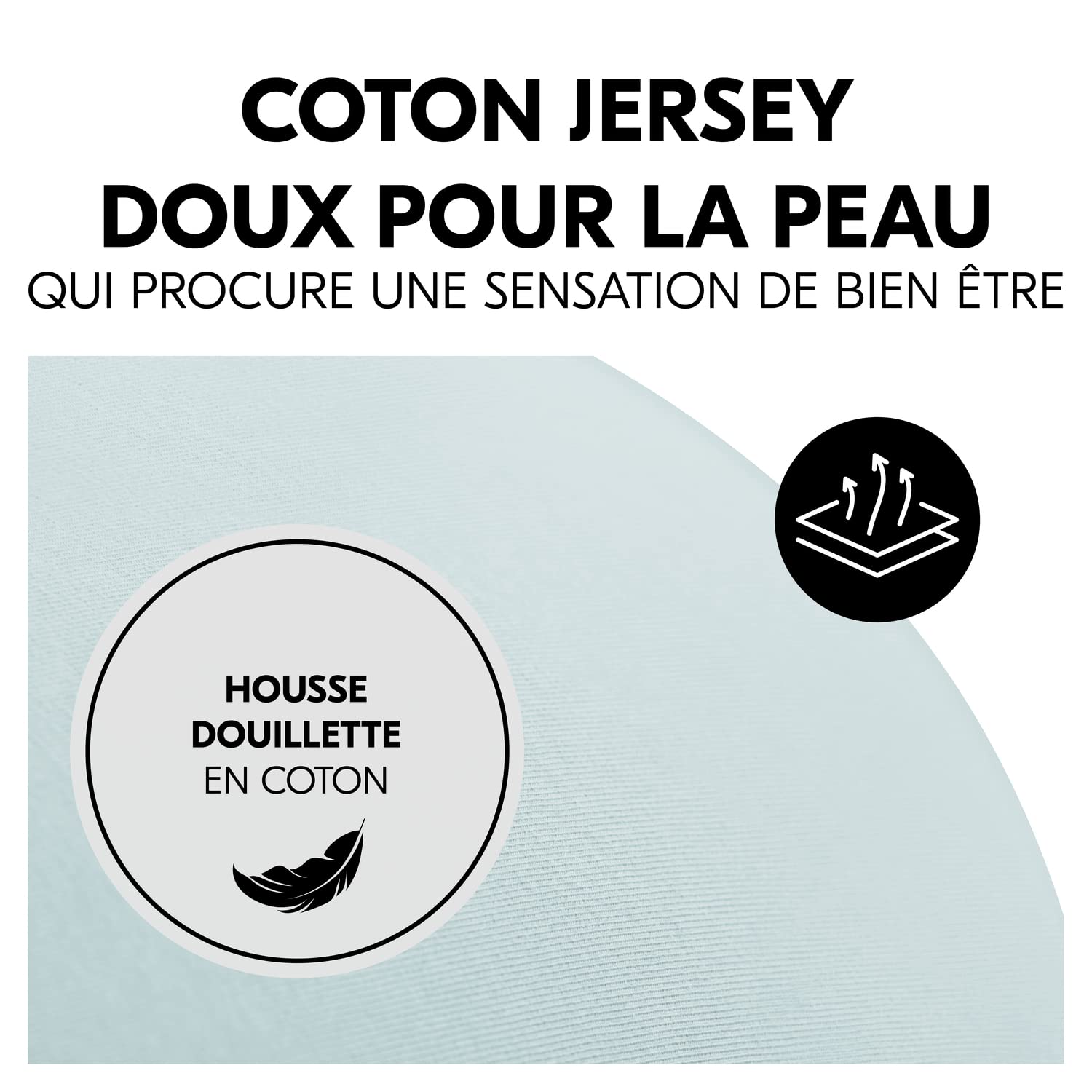 Coussin d’allaitement microbille bio - Bleu