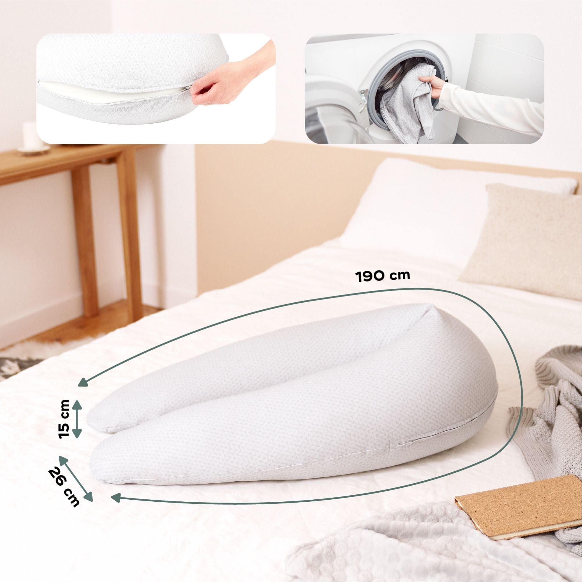 Coussin d’allaitement microbille escarre - Gris minéral
