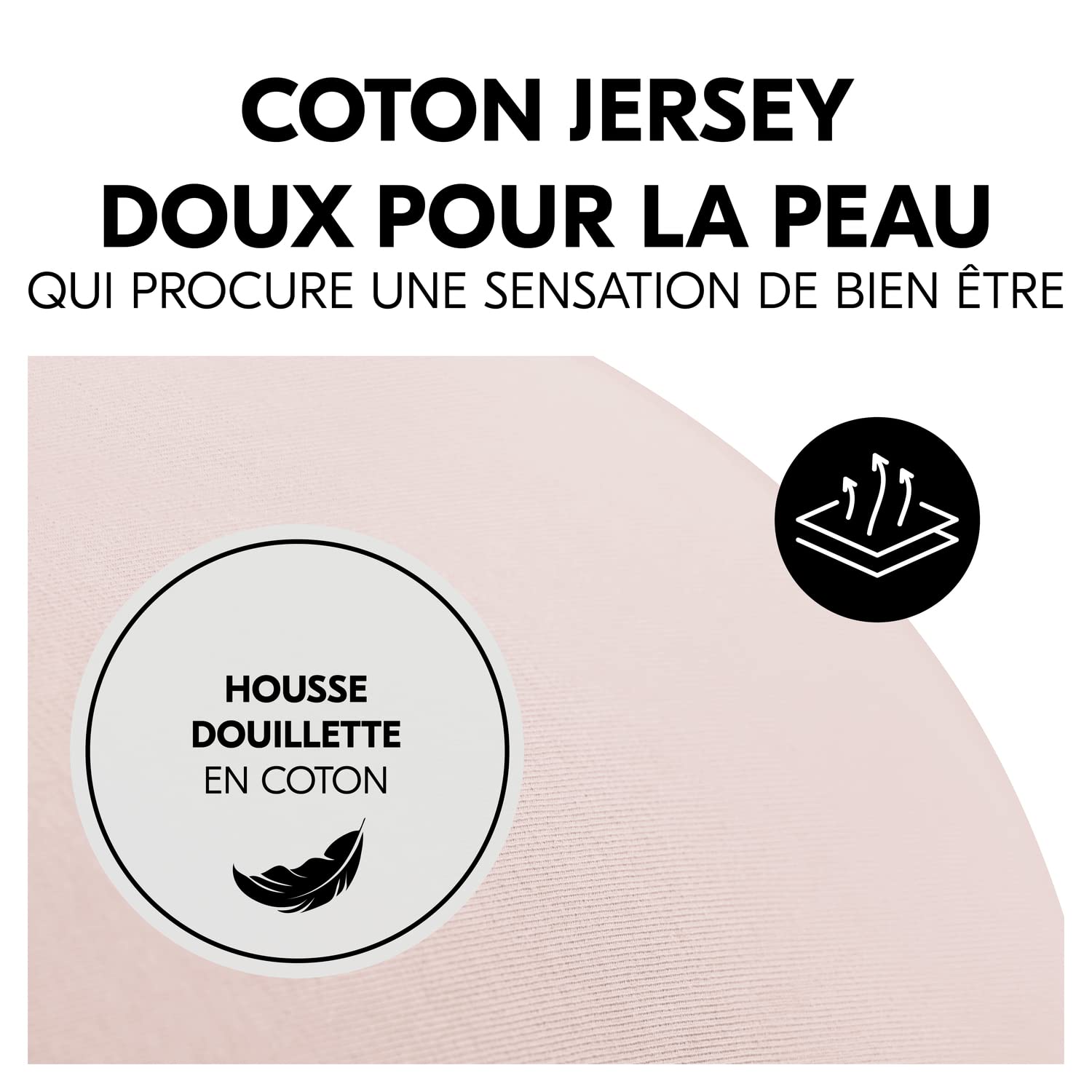 Coussin d’allaitement microbille naturel - Rose