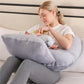 Coussin d'allaitement original ergonomique gris avec confort coussin appuie tête