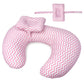 Coussin d'allaitement rose pour allaiter avec petit coussinet réglable pour le sens de position de la tête de bébé