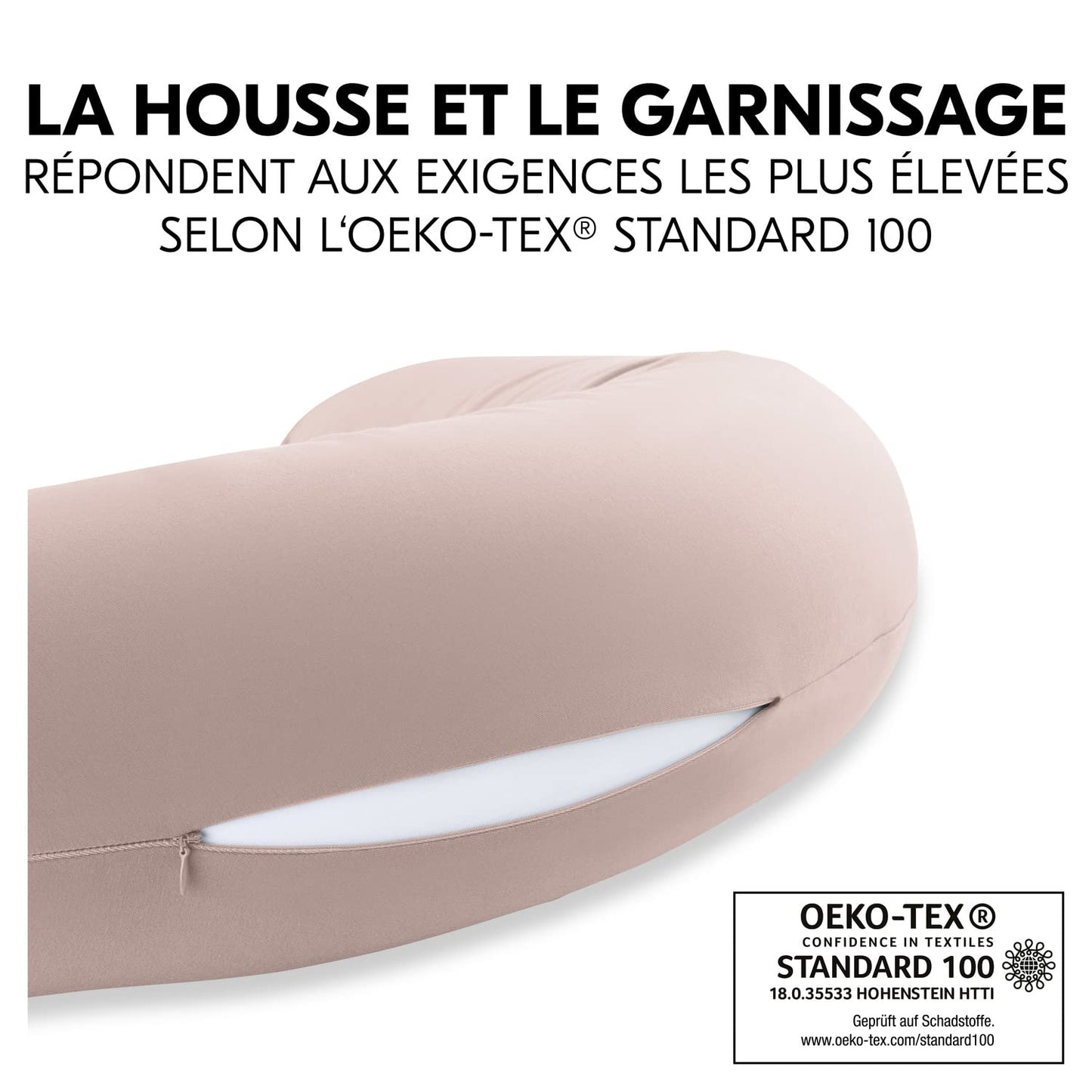 Coussin d’allaitement U microbilles - Rose