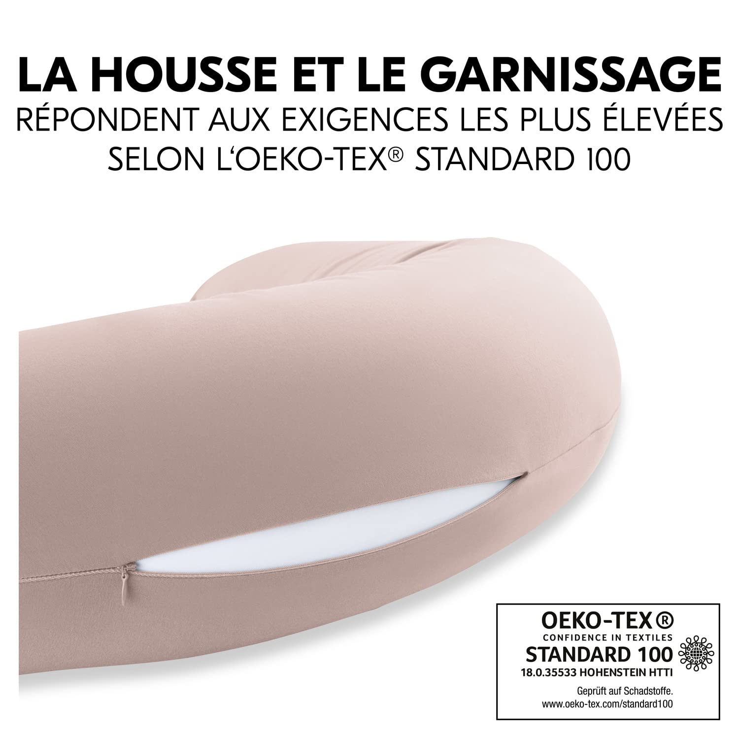 Coussin d’allaitement U microbilles - Rose