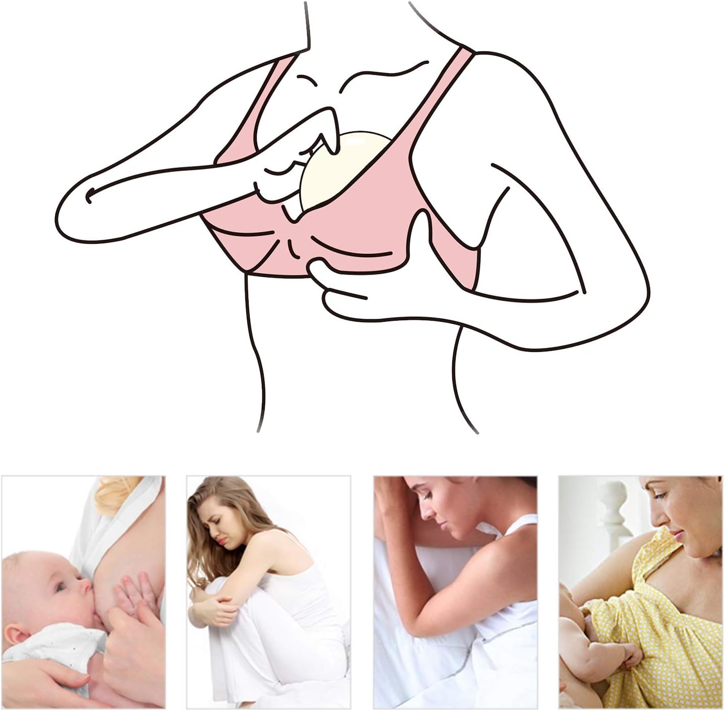 Coussinet d’allaitement lavable bambou