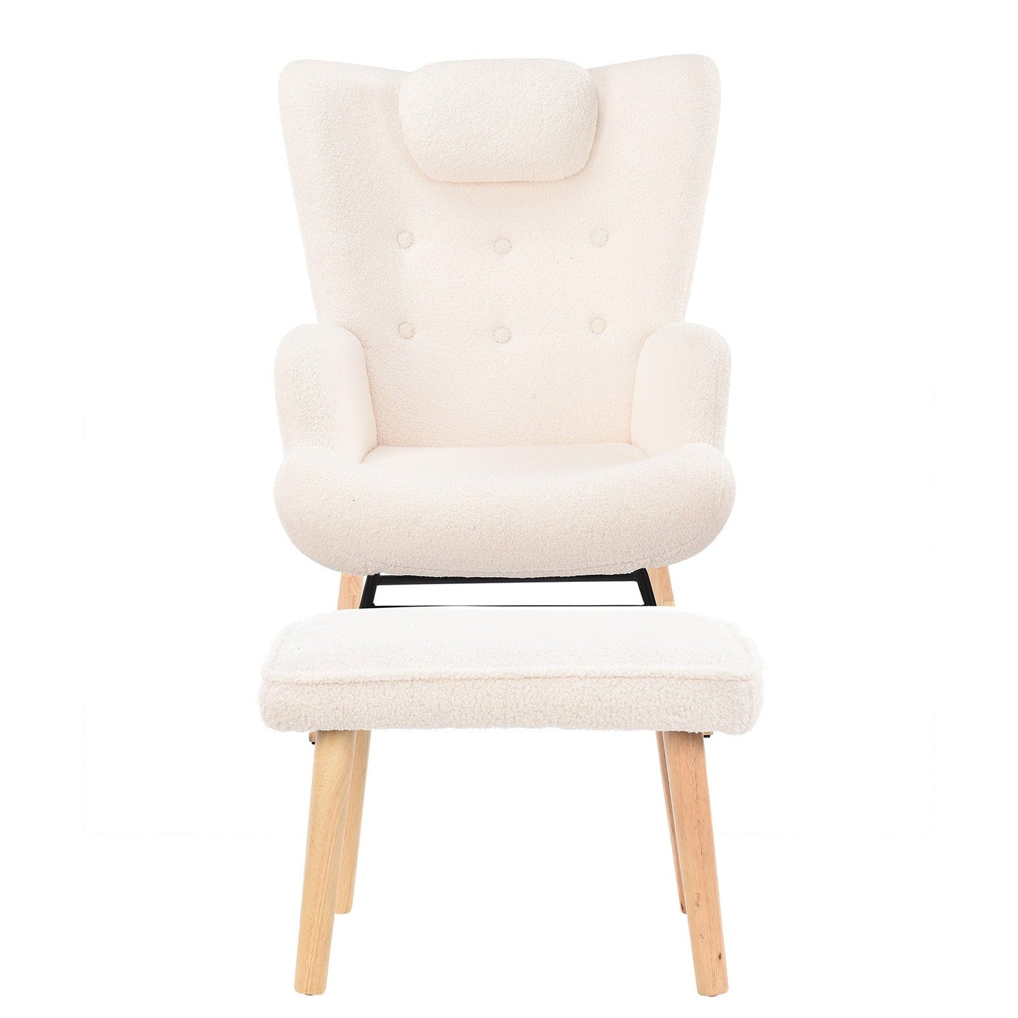 Fauteuil à bascule allaitement avec repose pied - Blanc - Fauteuil à bascule allaitement