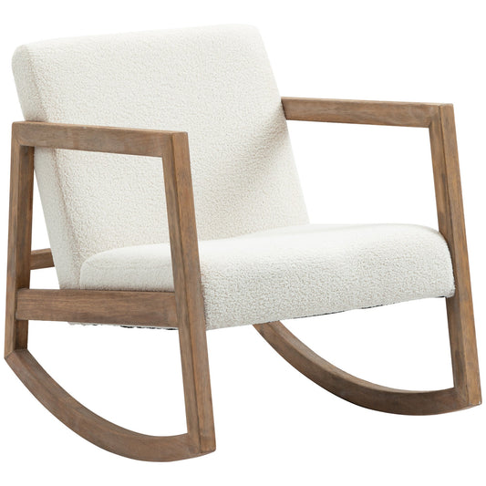 Fauteuil à bascule allaitement scandinave - Blanc - Fauteuil à bascule allaitement